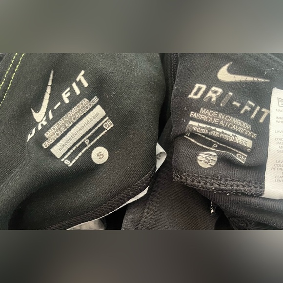 Nike cropped running leggings 2 pairs Womens Sz small drifit - Picture 7 of 7